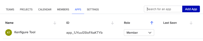 Adding app to an Organization